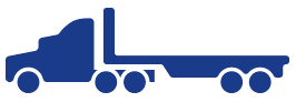 Icono de un camion de plataforma de 40 pies